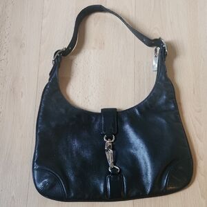 COACH Black Leather Shoulder Bag